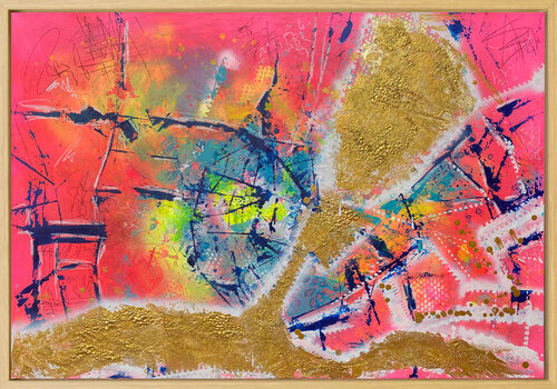 NULLVIERNULL - abstract Hamburg city map by Sophie Friederichs, Painting for Sale on Select