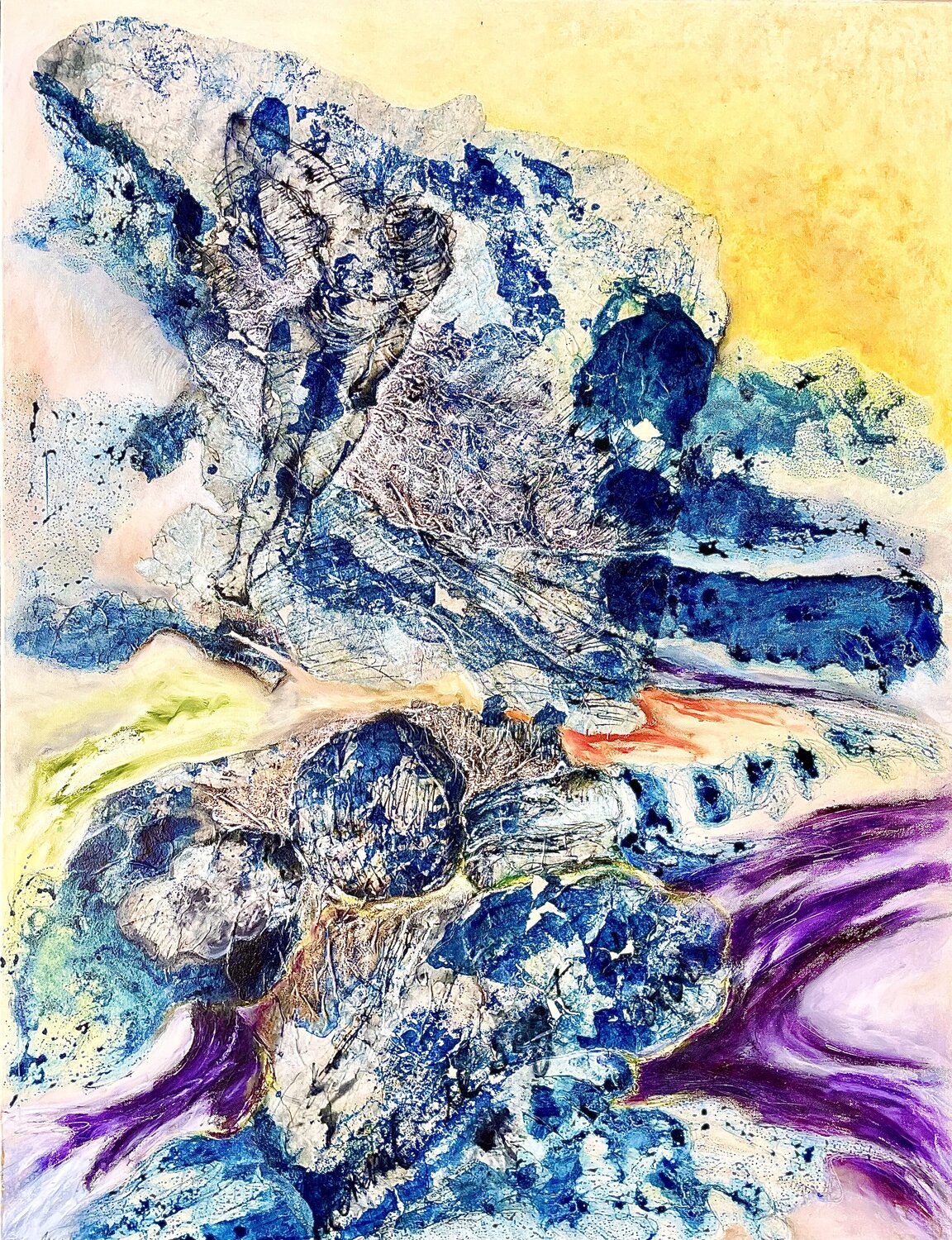 Never give up Lucile Travert Original painting for sale