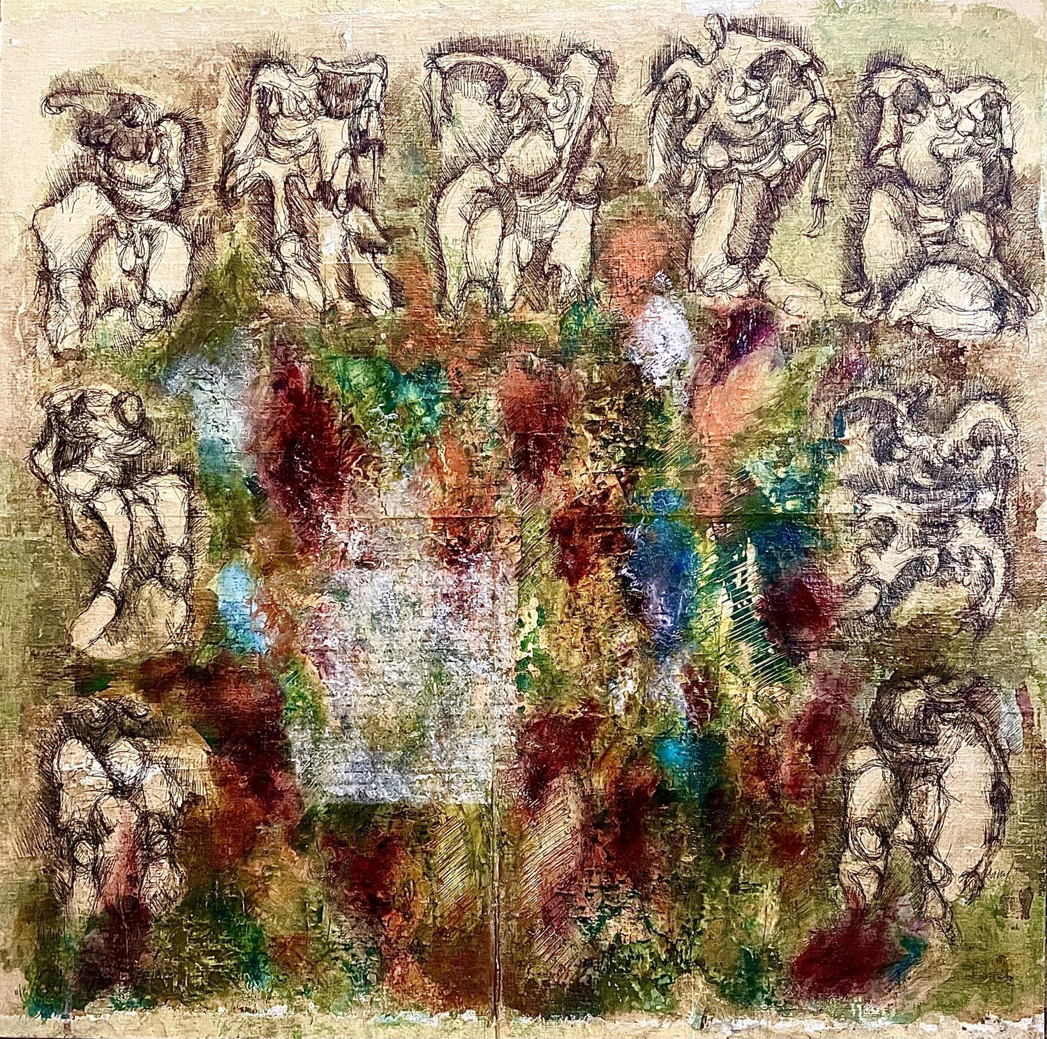 TurbulenceS . 2 Lucile Travert Original painting for sale