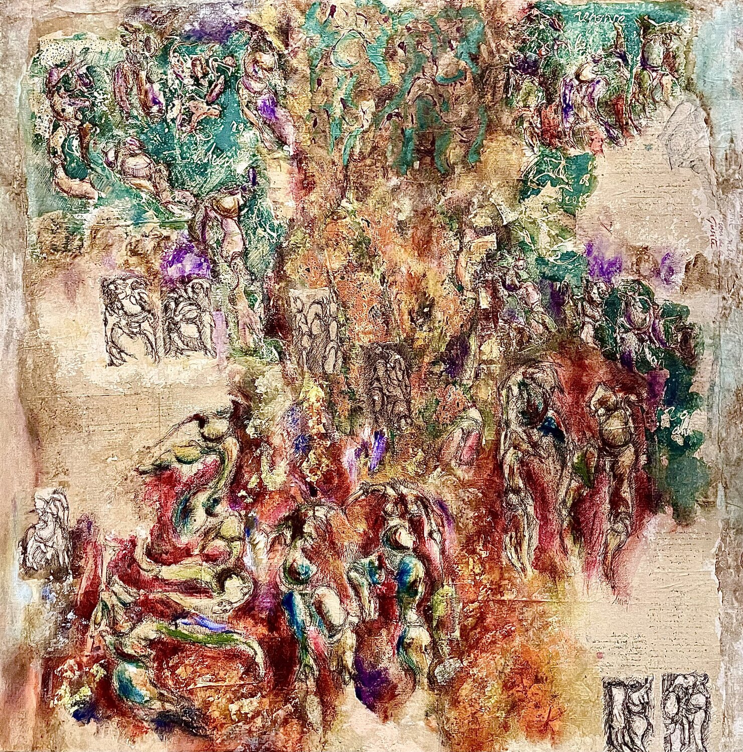 Damnation Lucile Travert Original painting for sale