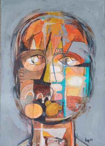 The Girl Who Said Little by Monika Nun, Painting for Sale on Select