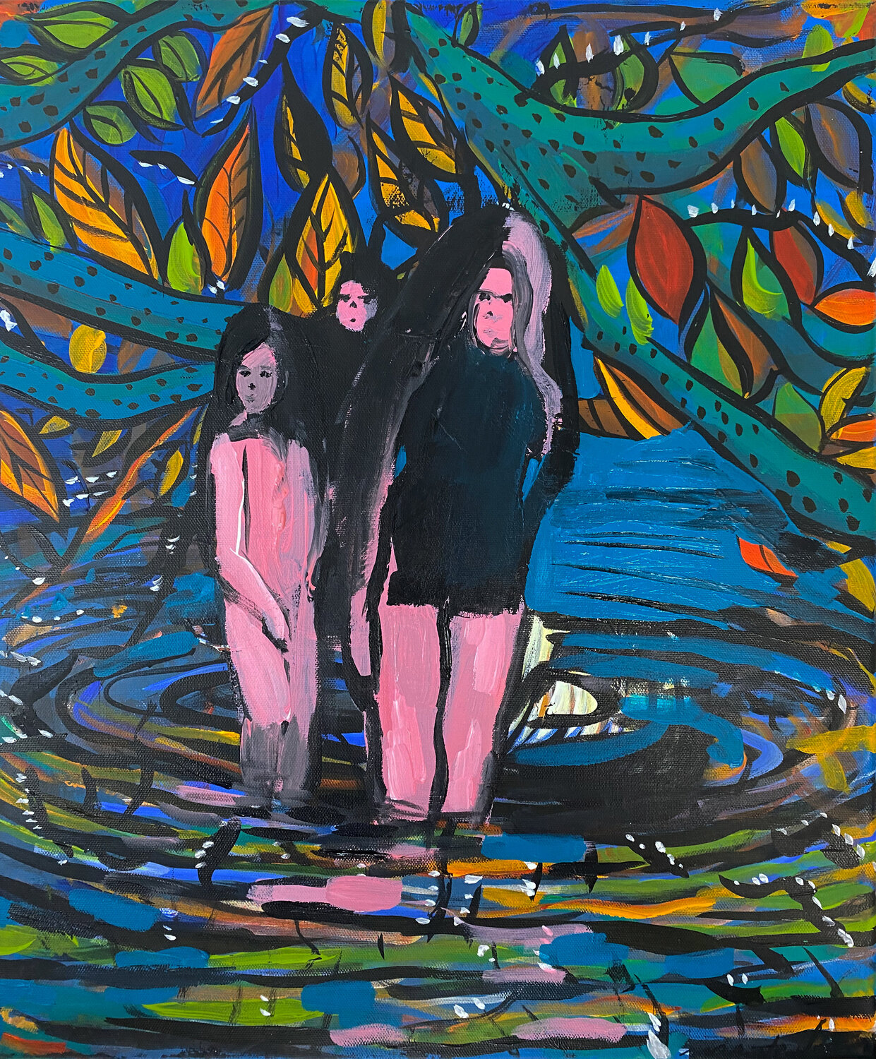 Lago Azul Maikel Sotomayor Original painting for sale