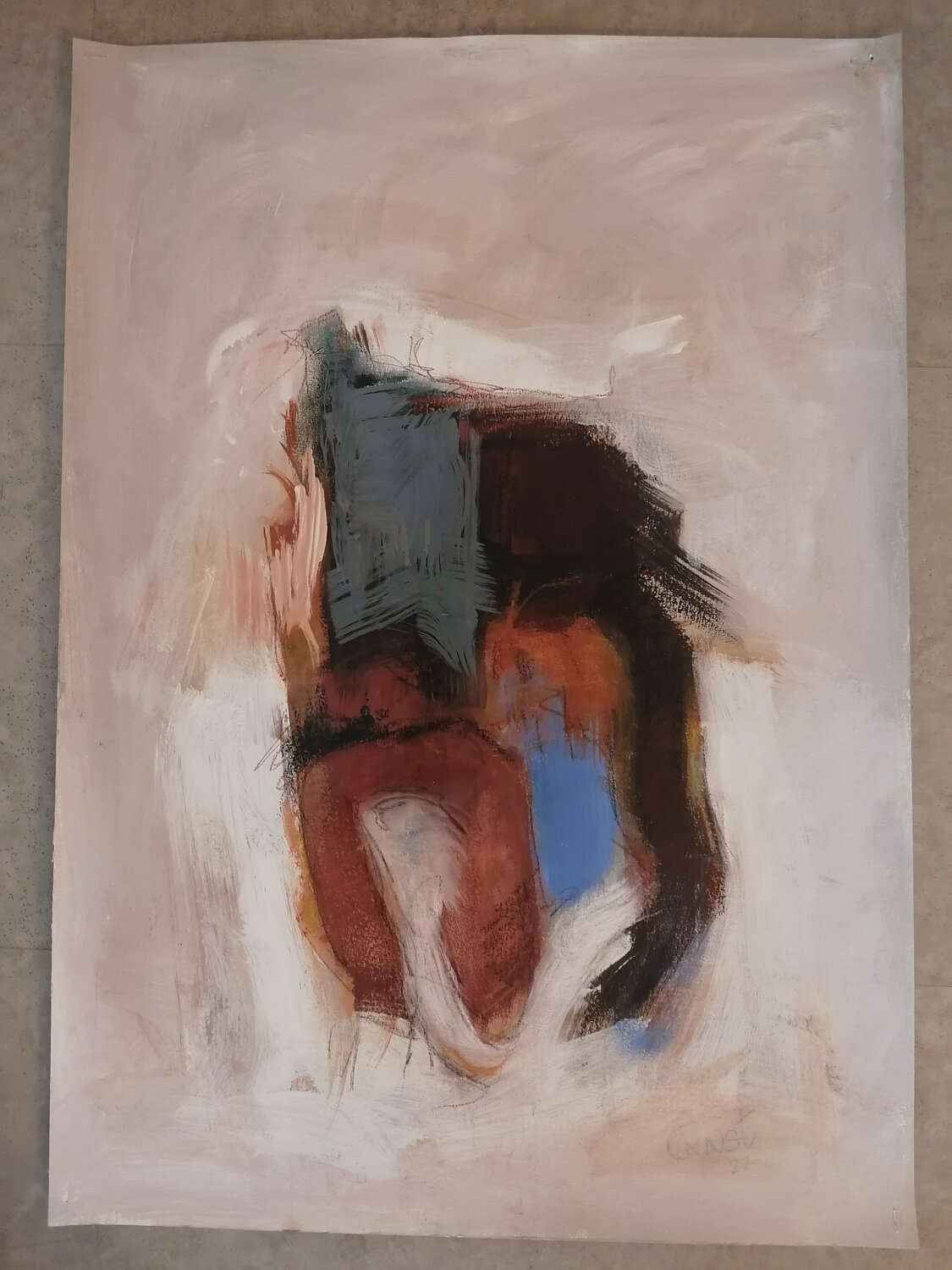 Farbenmosaik Ernst Wieltschnig Original painting for sale