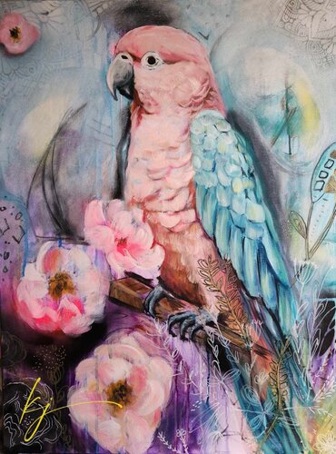 Cockatoo by Karine Jeuffroy, Painting for Sale on Select