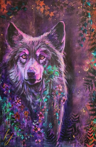 In the Moonlight by Karine Jeuffroy, Painting for Sale on Select