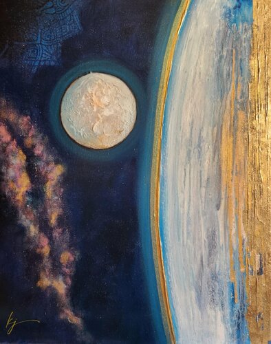 The View At the Edge of Earth by Karine Jeuffroy, Painting for Sale on Select