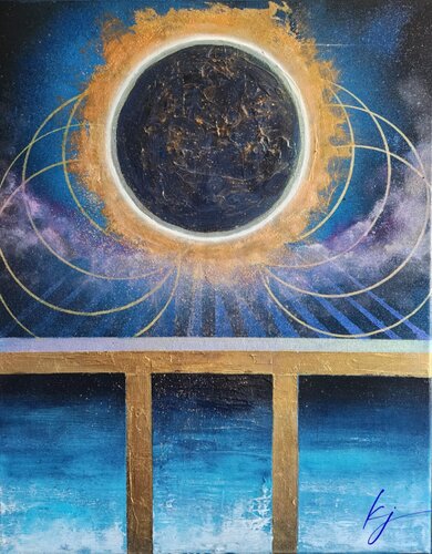 Ring of Fire Eclipse by Karine Jeuffroy, Painting for Sale on Select