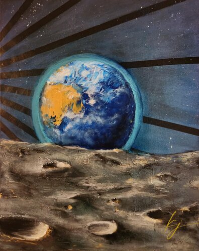 Horizon of Home by Karine Jeuffroy, Painting for Sale on Select