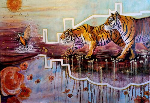 Natural Instinct by Karine Jeuffroy, Painting for Sale on Select