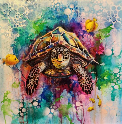 Into the Kaleidoscope by Karine Jeuffroy, Painting for Sale on Select