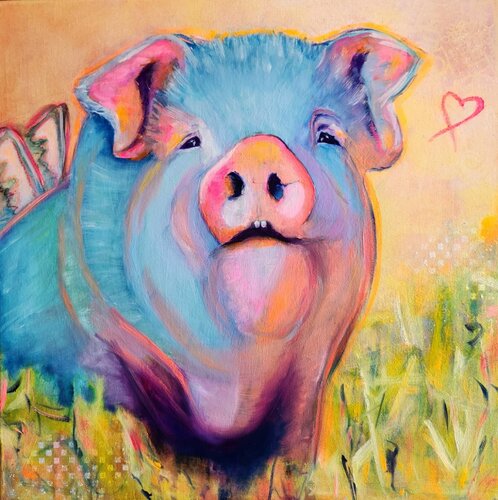 A Snoutful of Sunshine by Karine Jeuffroy, Painting for Sale on Select