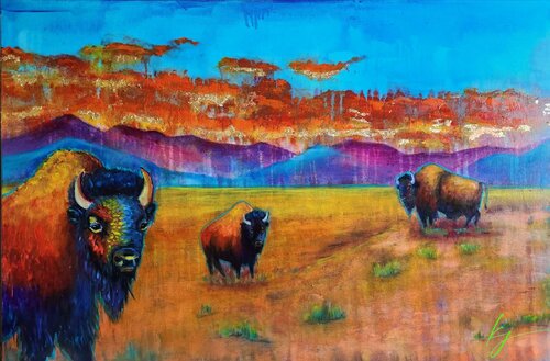 Sanctuary of the Plains von Karine Jeuffroy, Malerei kaufen auf Select