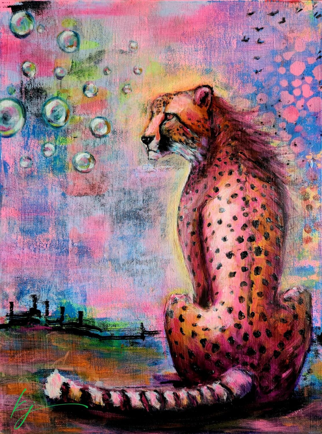 Evening Breeze Karine Jeuffroy Original painting for sale