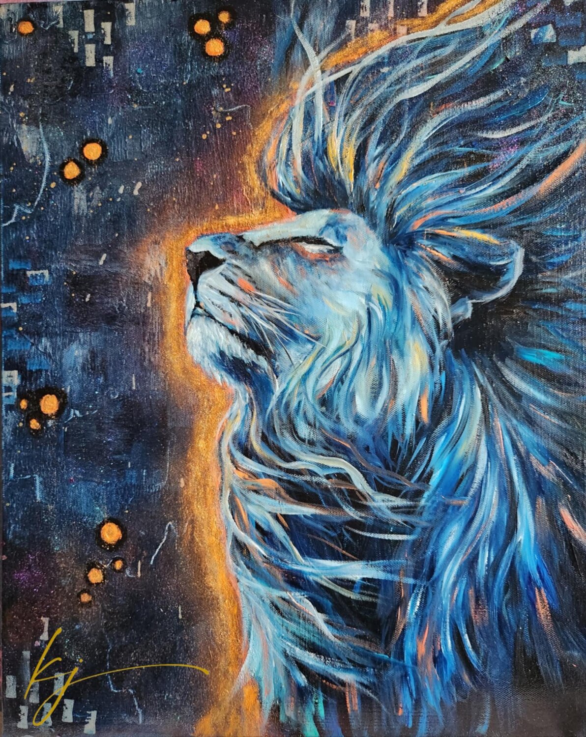 Crowned by the Breeze Karine Jeuffroy Original painting for sale