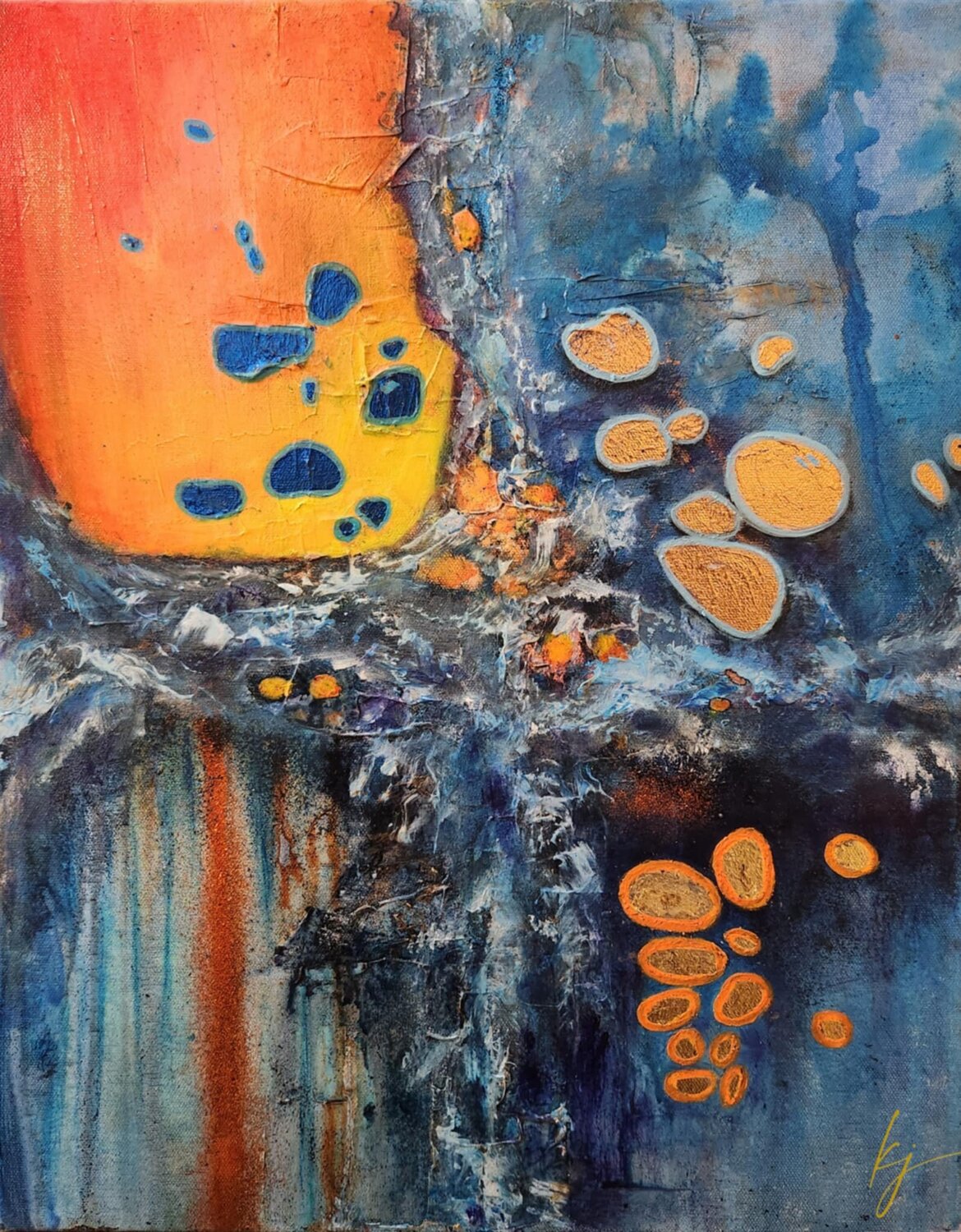 Elemental Karine Jeuffroy Original painting for sale