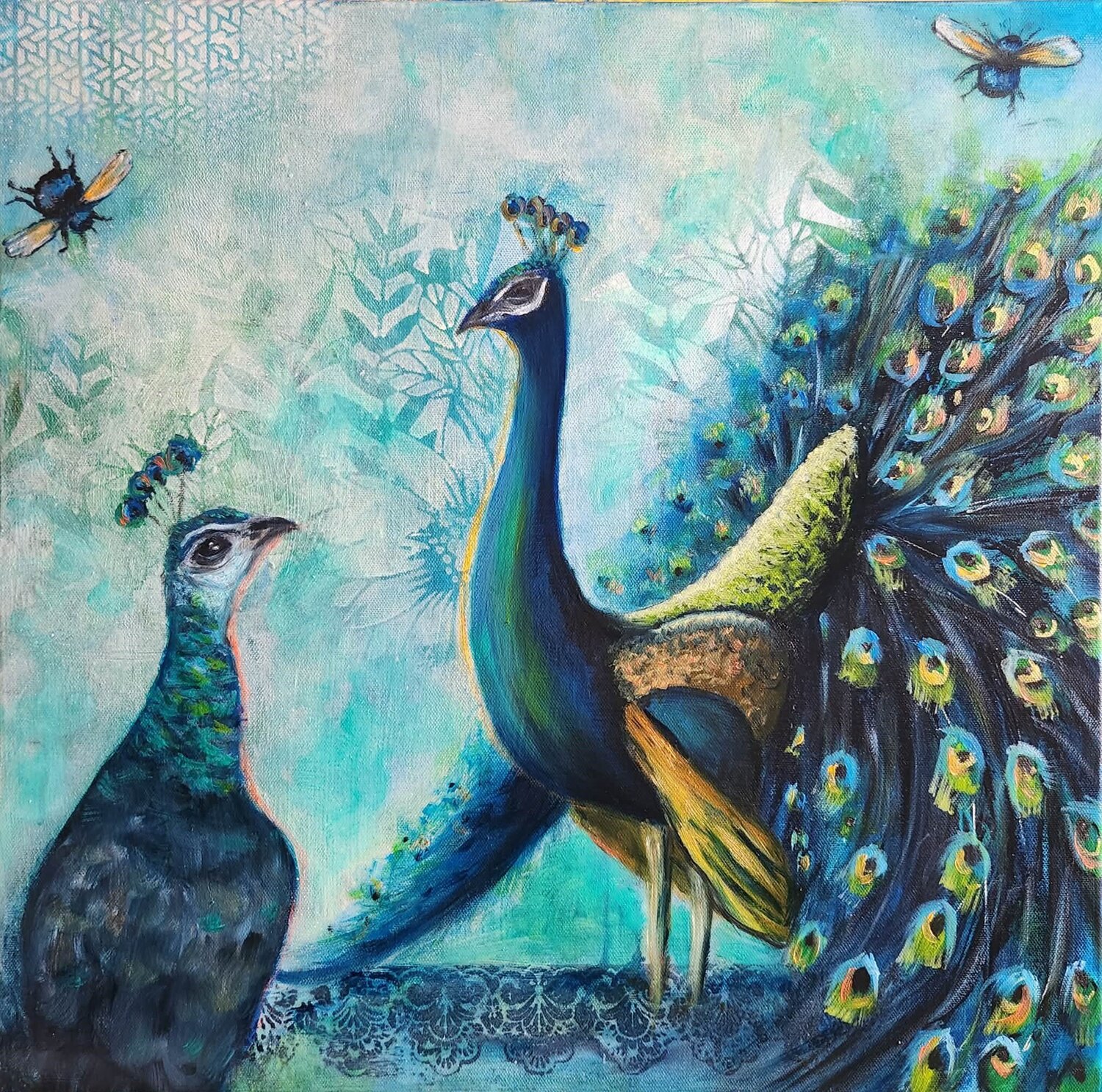 Blue Serenade Karine Jeuffroy Original painting for sale