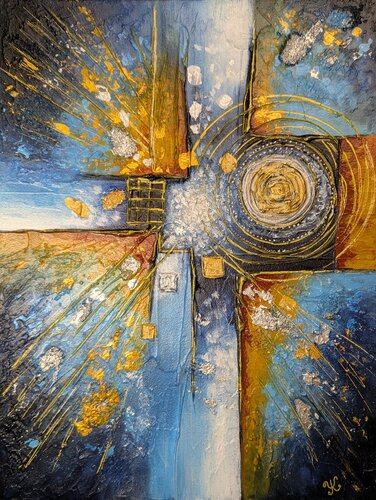 Genèse Stellaire by Yulia KESTENER, Painting for Sale on Select