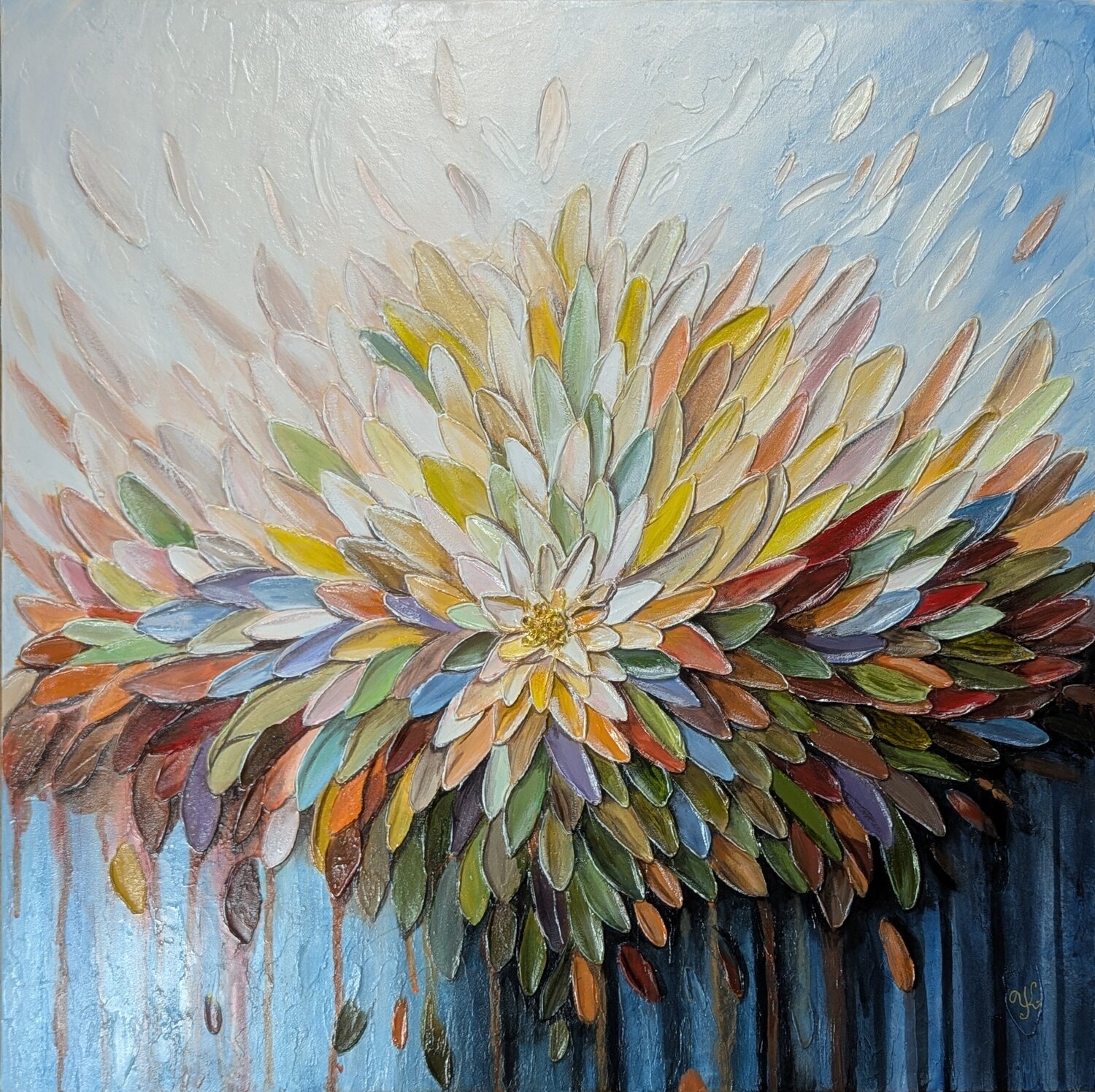 La Fleur de l'Âme du Monde Yulia KESTENER Original painting for sale