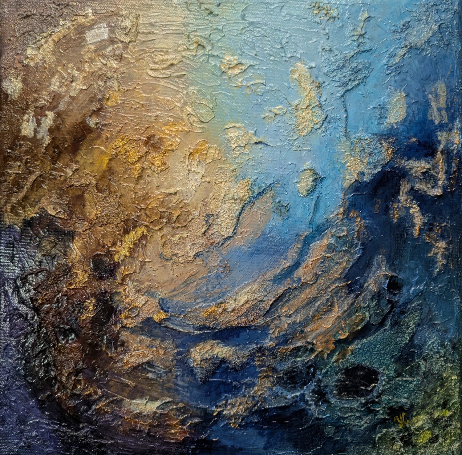 L'Abysse Yulia KESTENER Original painting for sale