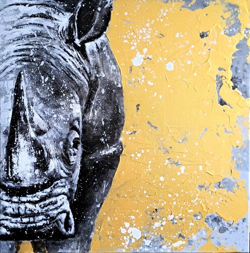 Rhino 7 by Petr Seda, Painting for Sale on Select