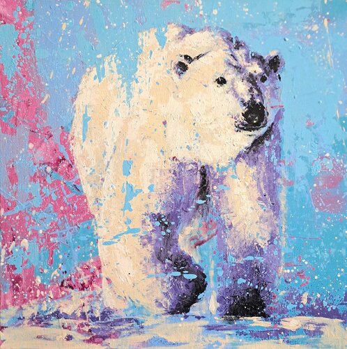Teddy bear from the Arctic by Petr Seda, Painting for Sale on Select