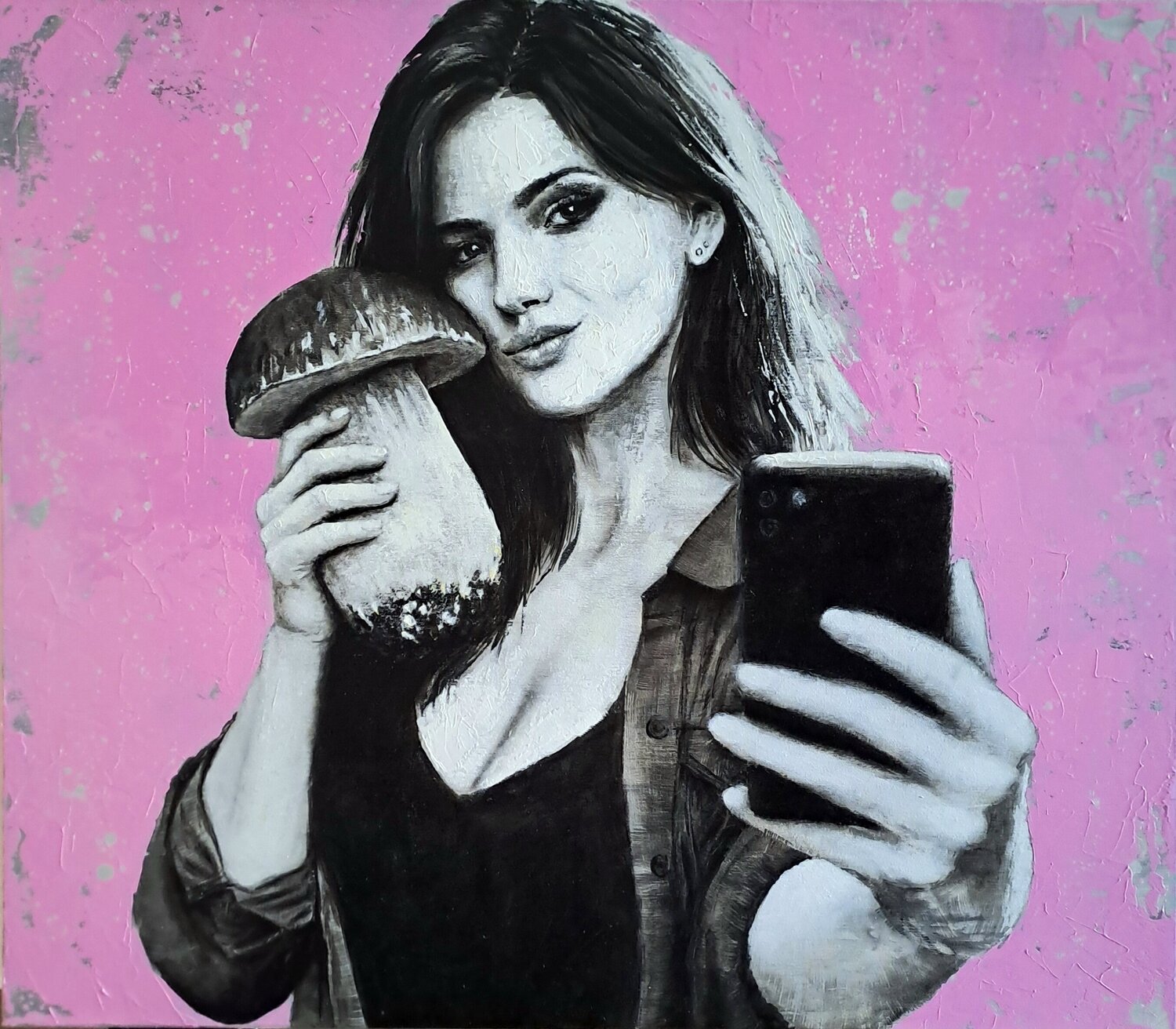 Mushroom Influencer Petr Seda Original painting for sale