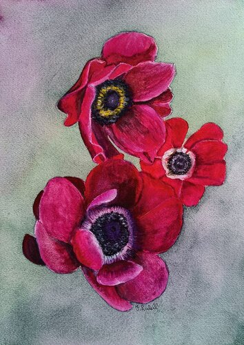 Wild Red by Francesca Licchelli, Painting for Sale on Select