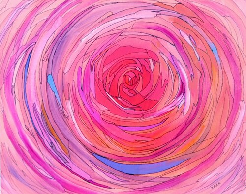 Pink Vertigo by Francesca Licchelli, Painting for Sale on Select