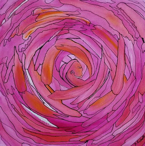Orange Pink by Francesca Licchelli, Painting for Sale on Select