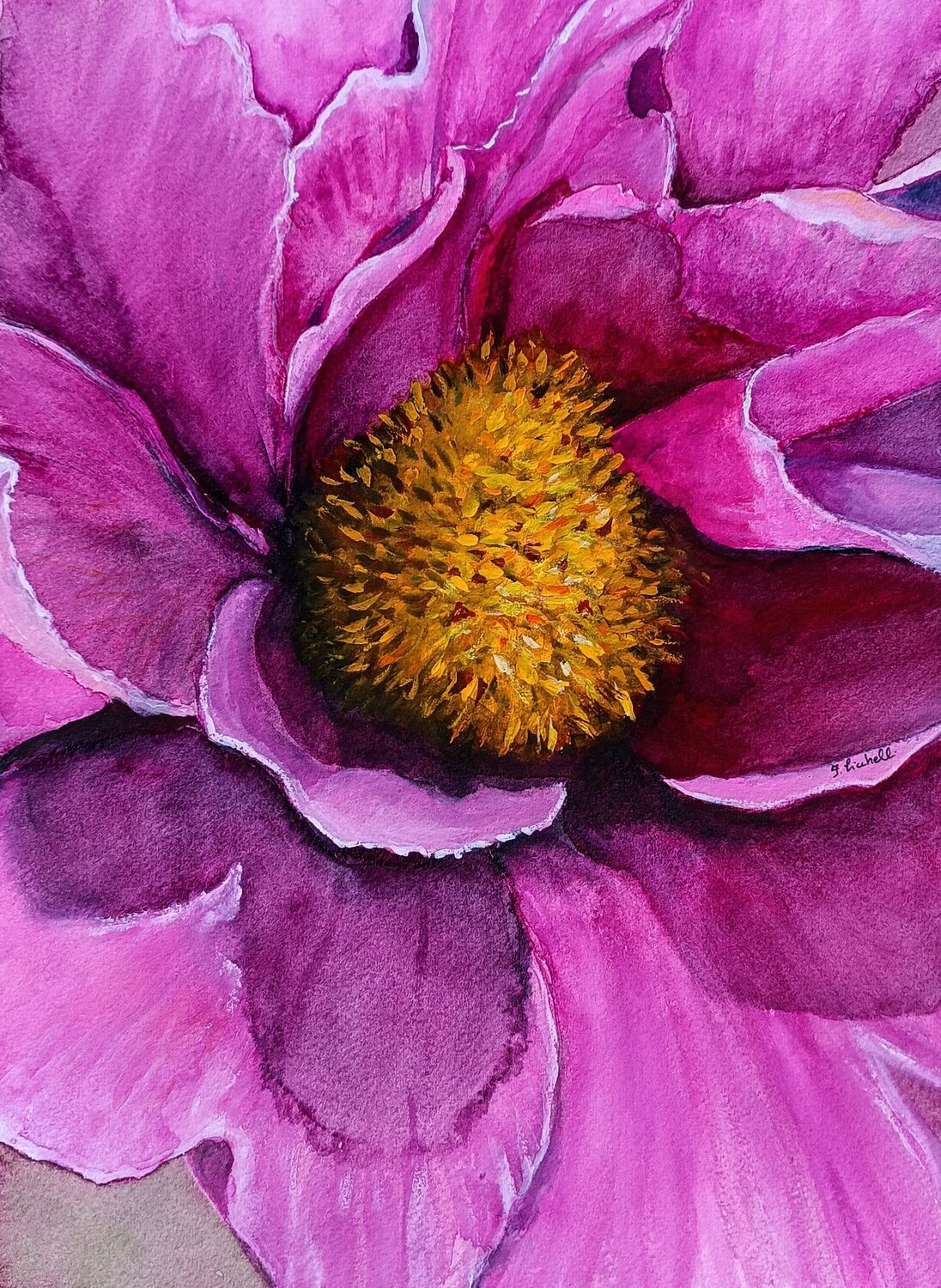 Golden Heart Francesca Licchelli Original painting for sale