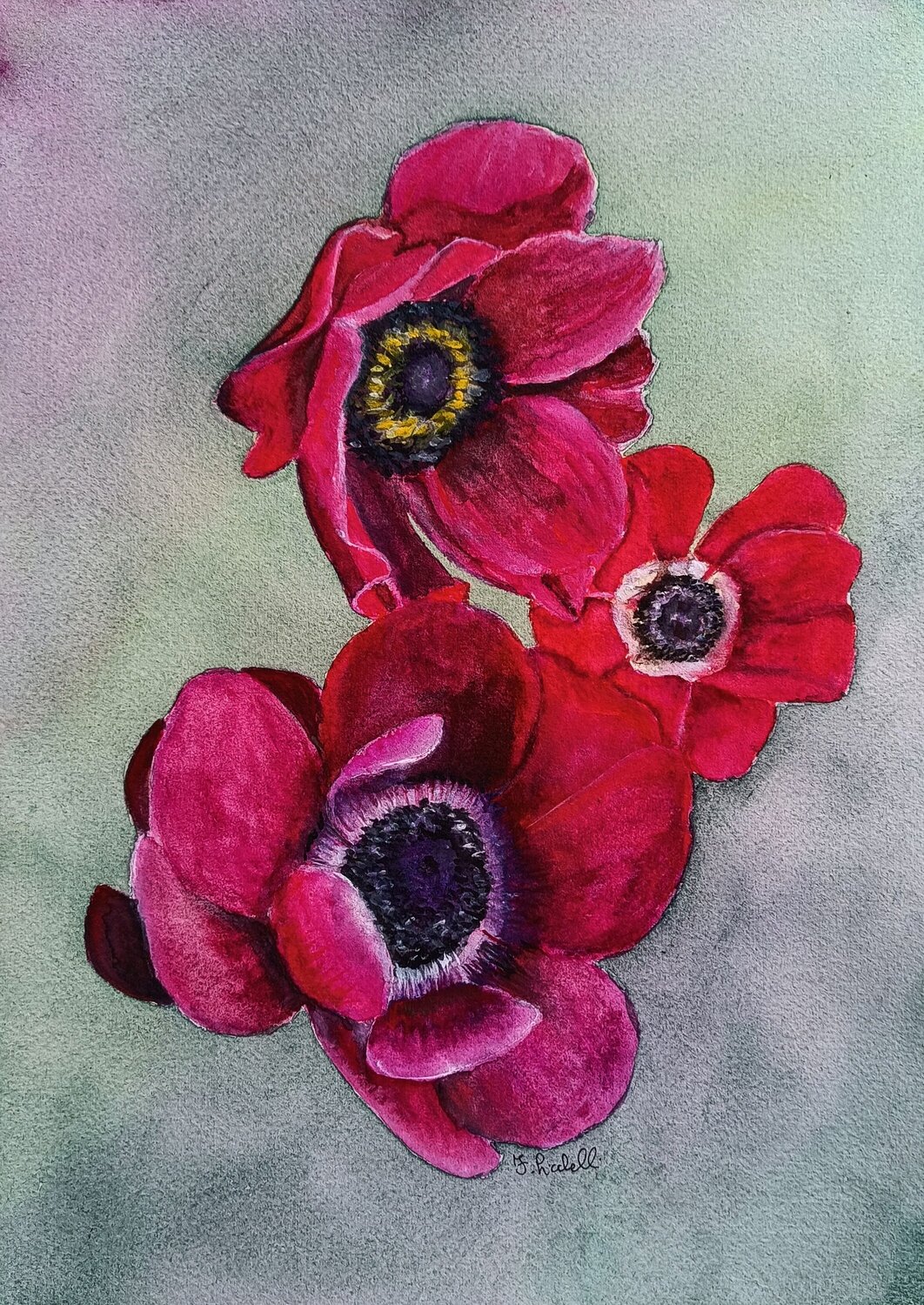 Wild Red Francesca Licchelli Original painting for sale