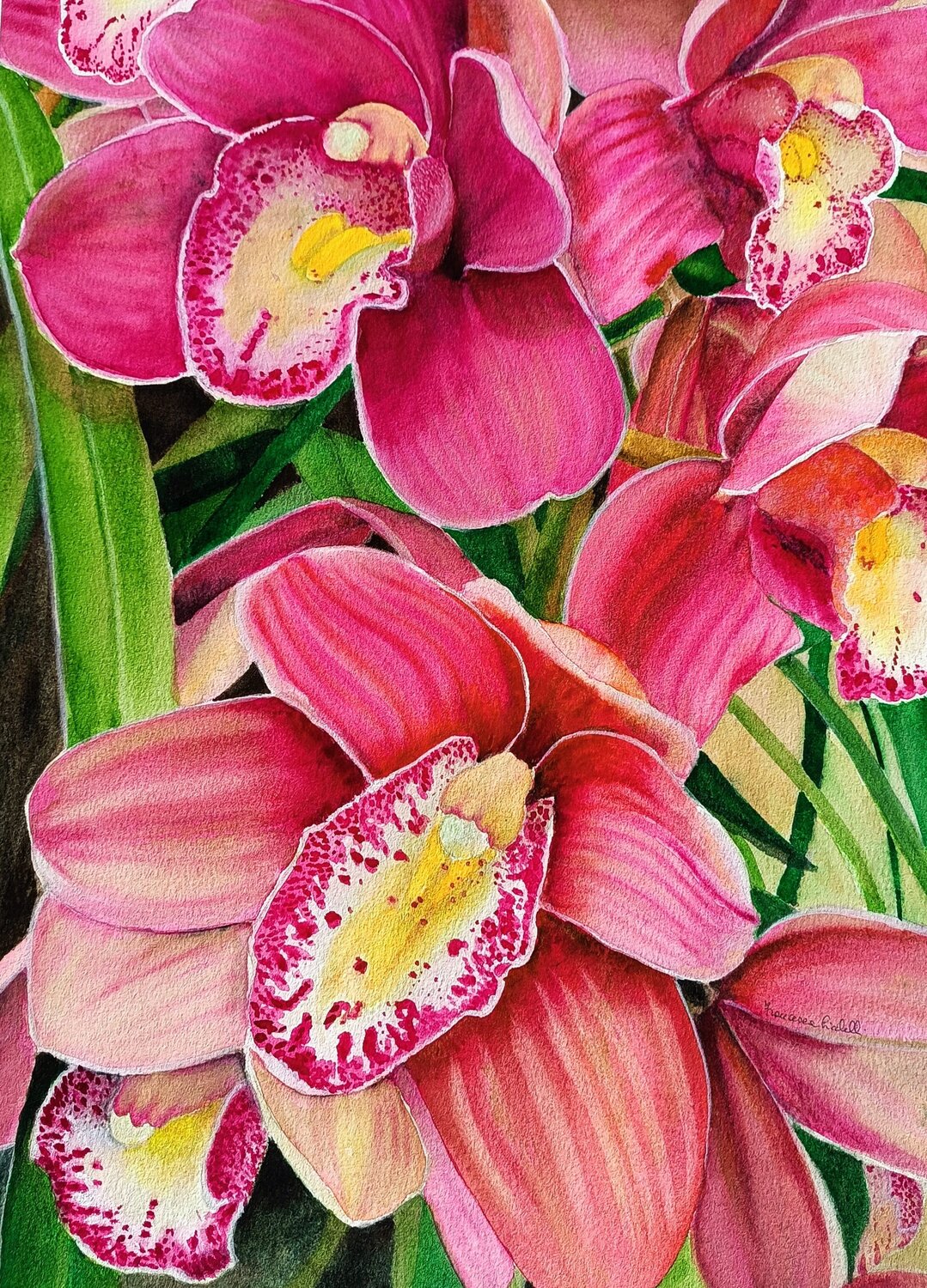 Magenta Bloom Francesca Licchelli Original painting for sale