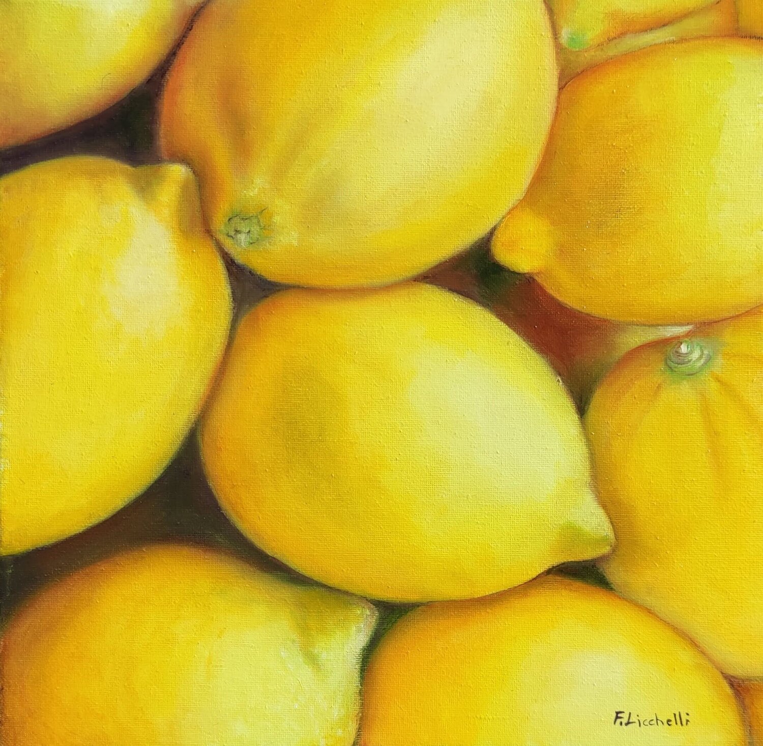 Yellow Francesca Licchelli Original painting for sale