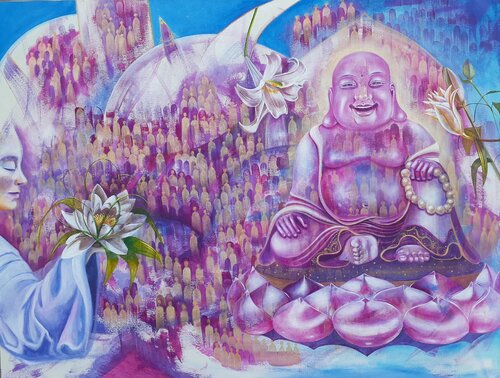 Buda by Betina Marker, Painting for Sale on Select
