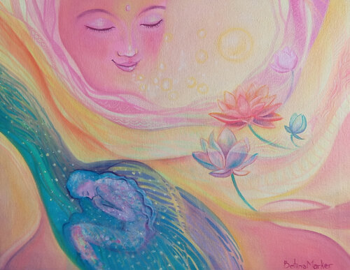 Palabras doradas by Betina Marker, Painting for Sale on Select