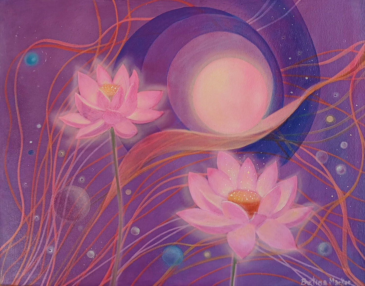 Lotos Betina Marker Original painting for sale