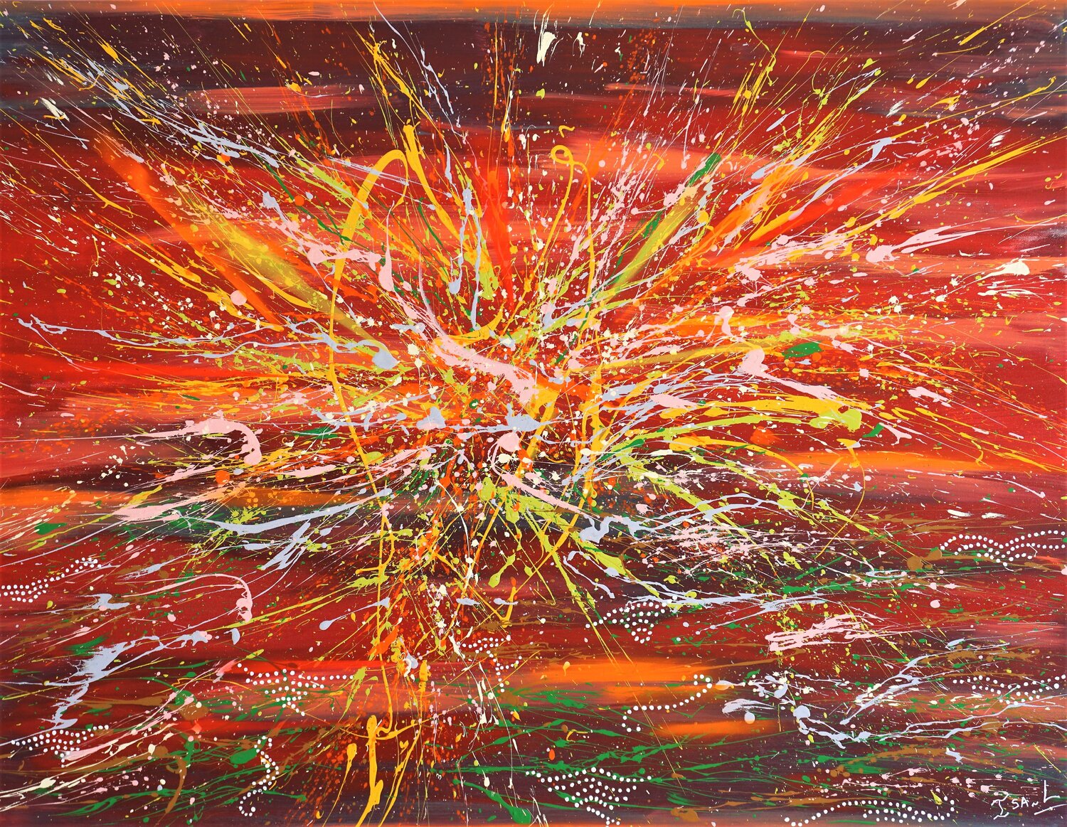 N° 21.09 Soleil couchant Isa L Original painting for sale