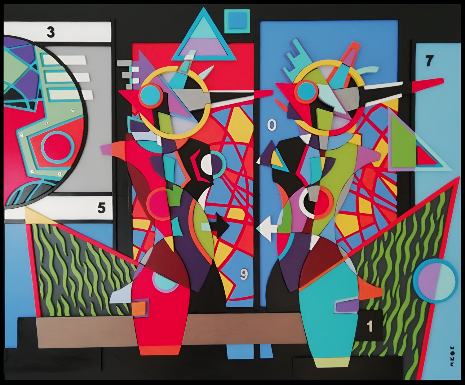 Dual Verb MONK -Sangiorgio Original painting for sale