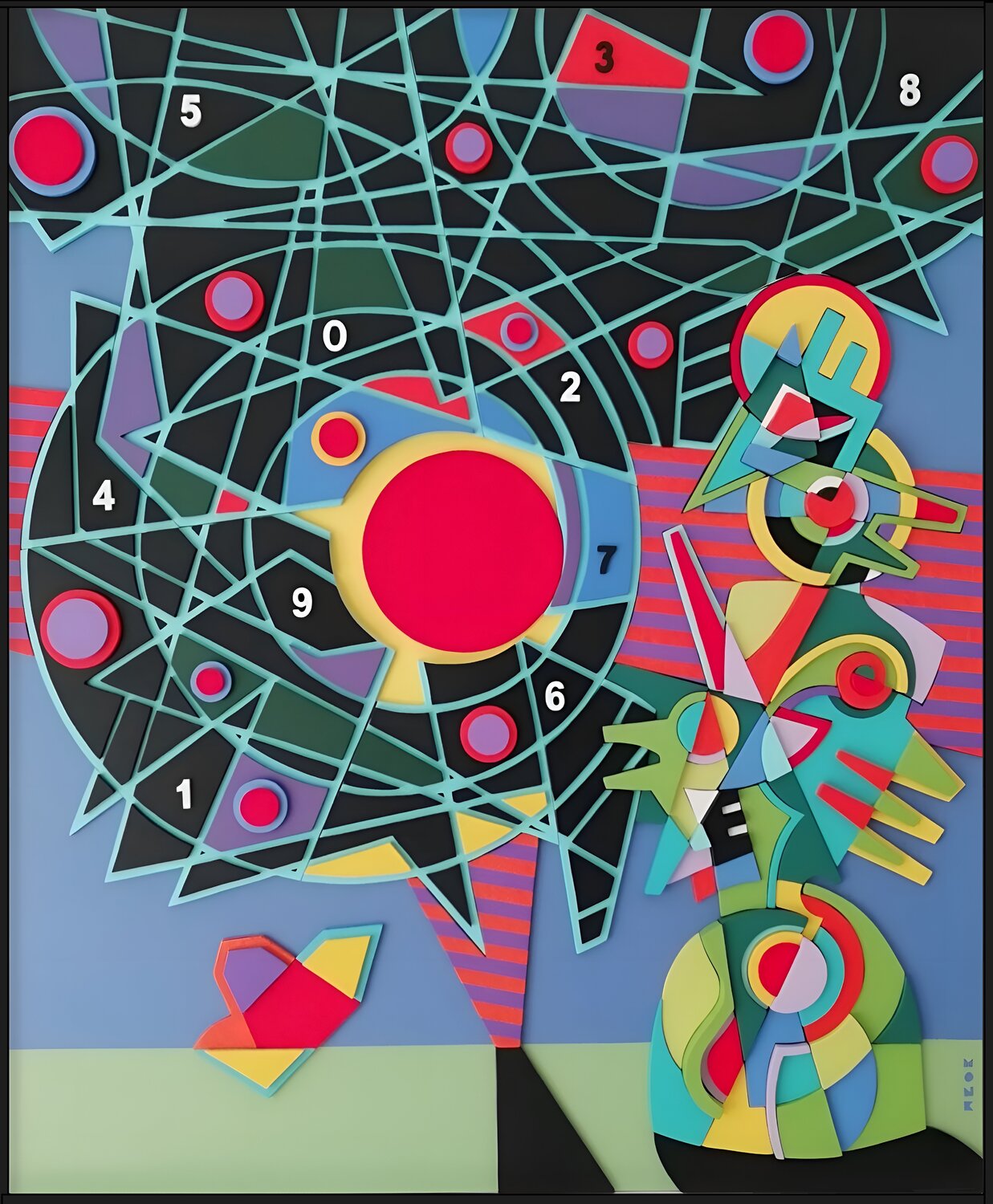 Red Point MONK -Sangiorgio Original painting for sale