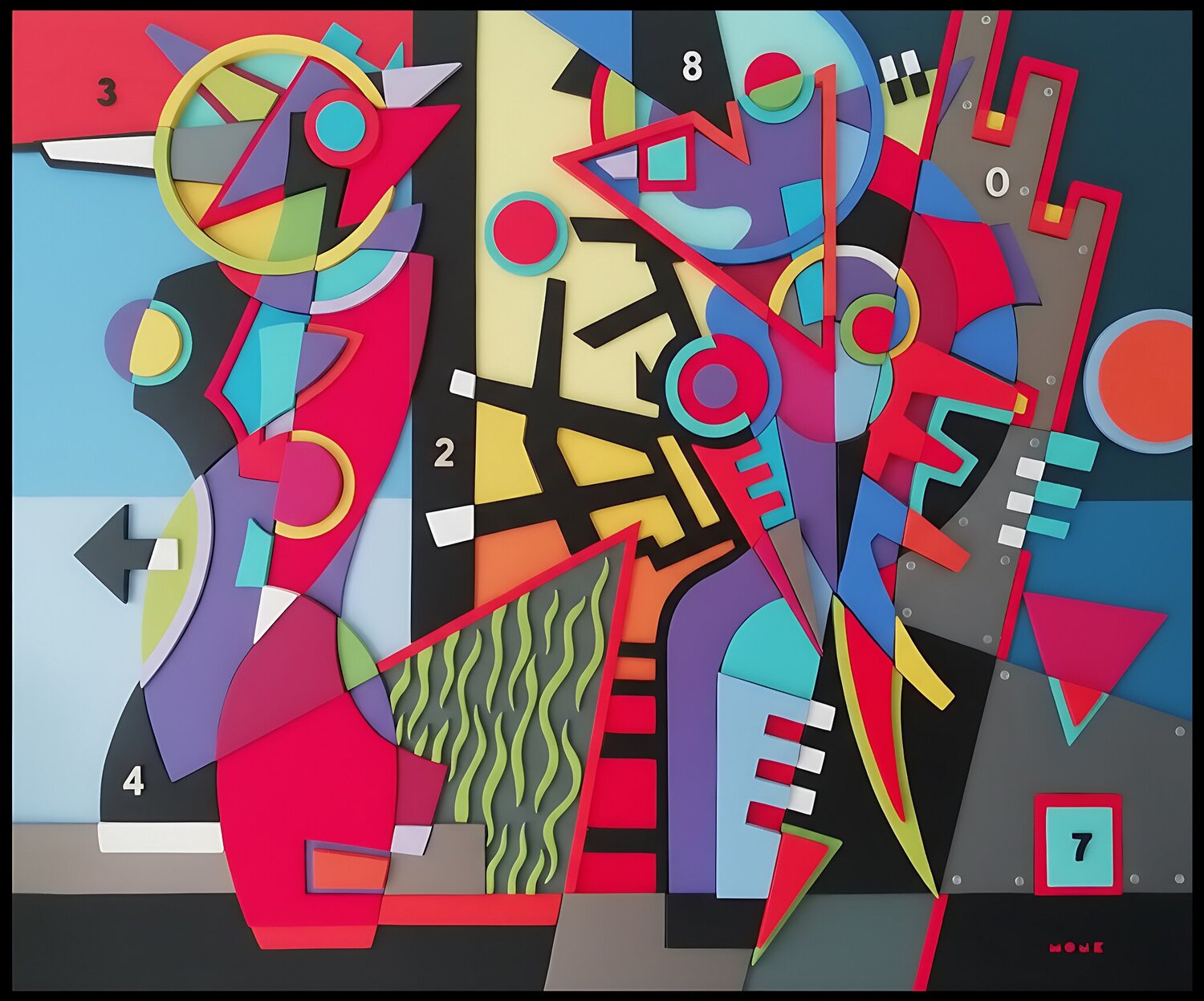Magical Vision MONK -Sangiorgio Original painting for sale
