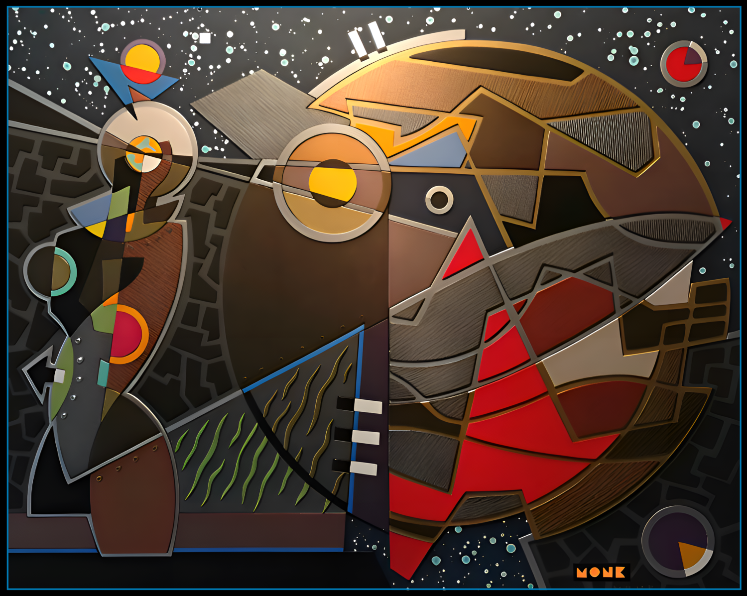 Constellation MONK -Sangiorgio Original painting for sale