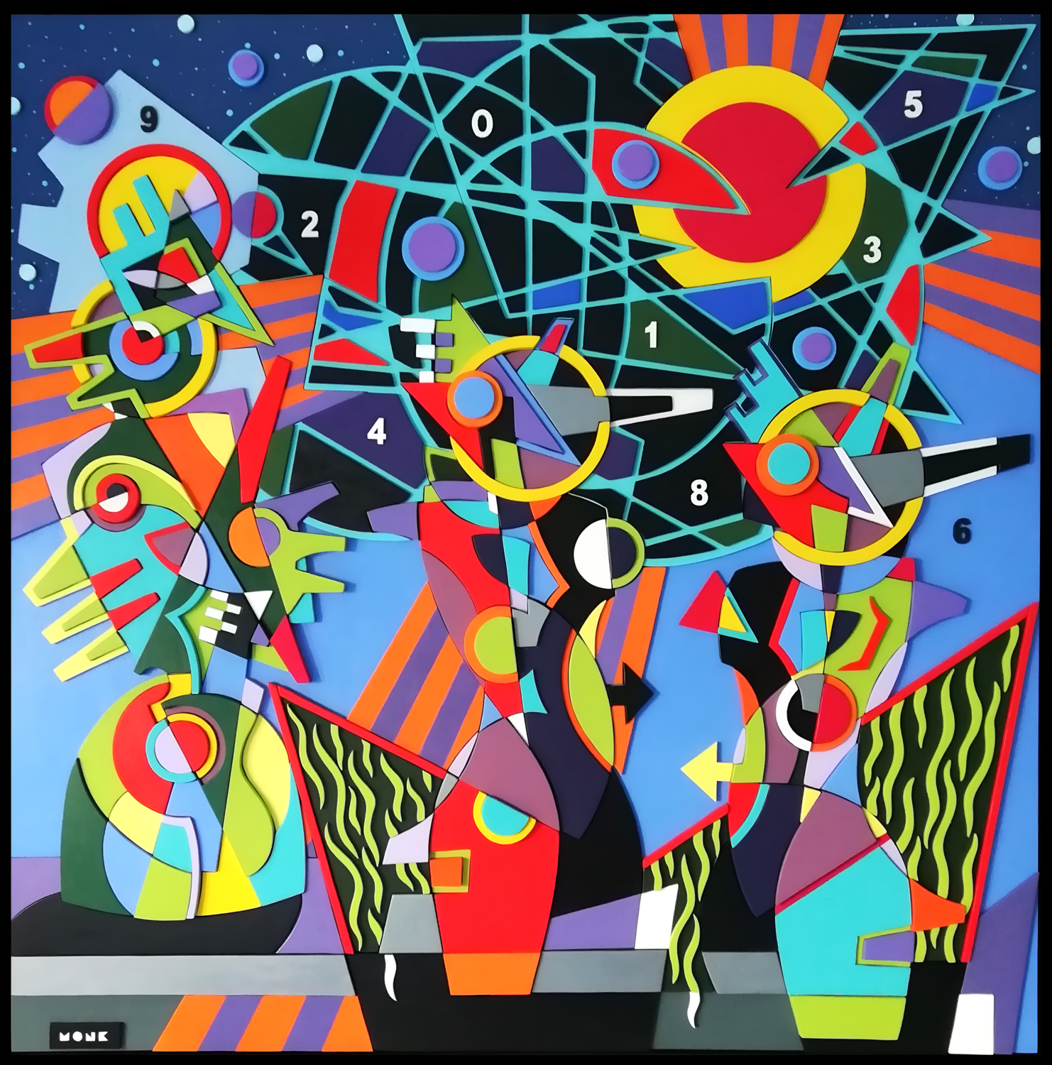 Pillars of Creation MONK -Sangiorgio Original painting for sale