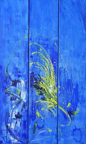 Nr-273-Das-Himmelszelt (Abmessung 3 x 20x100 cm) by Allegra Wagner, Painting for Sale on Select