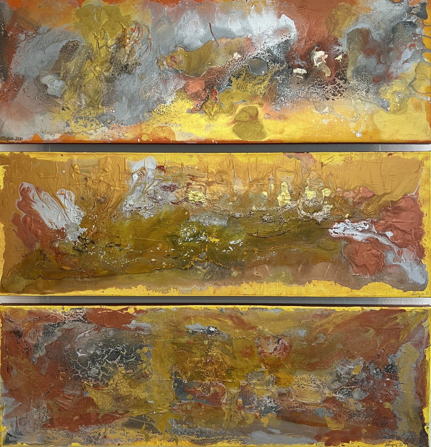 Halt finden 3x90x30 cm Allegra Wagner Original painting for sale