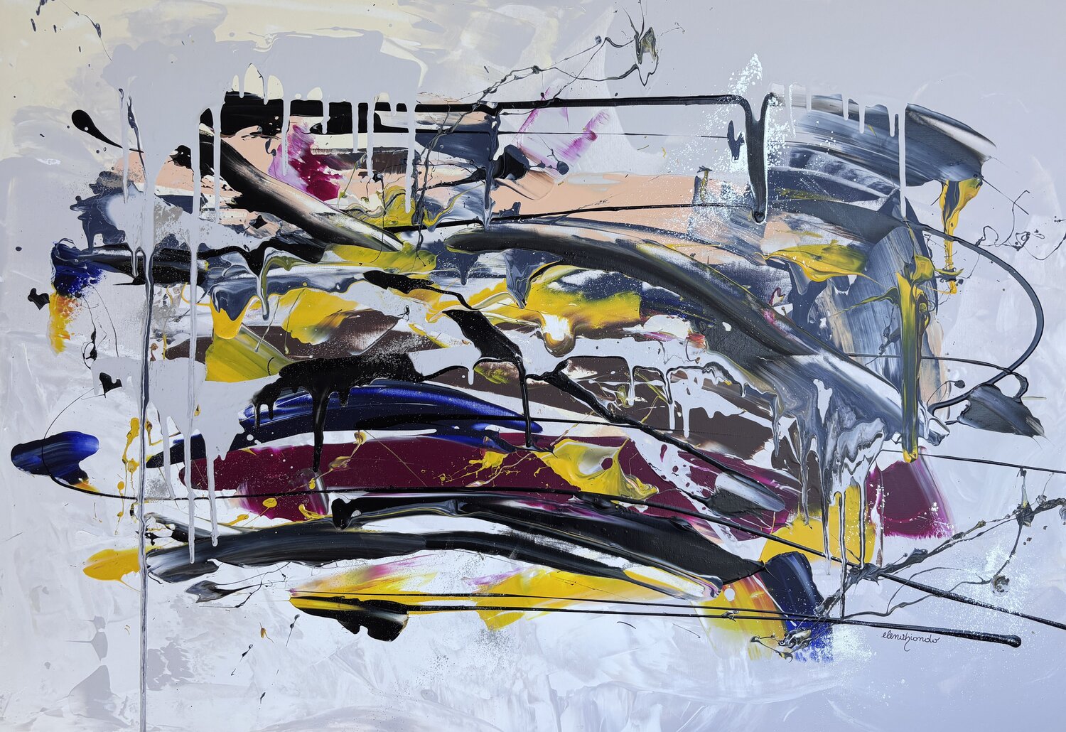 Effetto dinamico Atelier dei colori di elebio_art Original painting for sale
