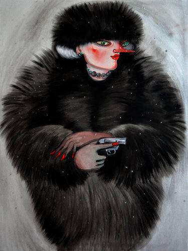 Fur-st Murder by Yana Medow, Painting for Sale on Select