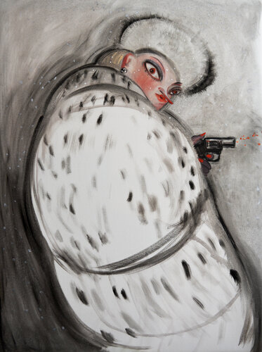 Fur-st Murder by Yana Medow, Painting for Sale on Select