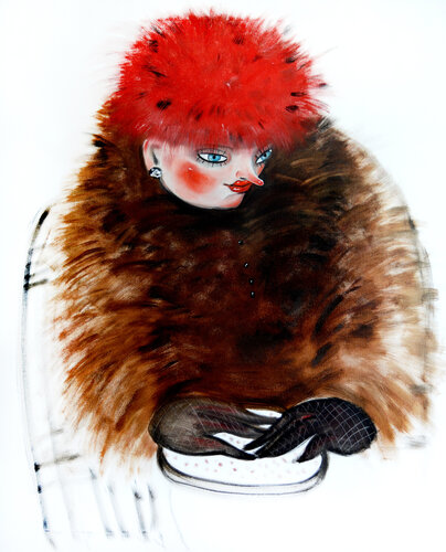 Her own weather by Yana Medow, Painting for Sale on Select
