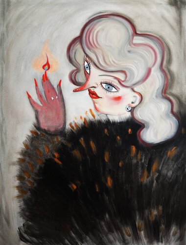 Fire Walk with Me by Yana Medow, Painting for Sale on Select