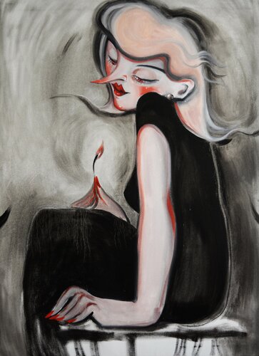 Against Night by Yana Medow, Painting for Sale on Select